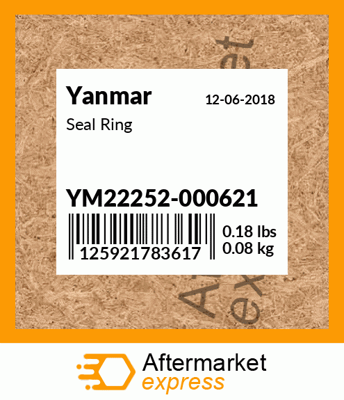 Spare part YM22252-000621 + Seal Ring