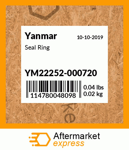 Spare part YM22252-000720 + Seal Ring