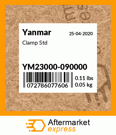 Spare part YM23000-090000 + Clamp Std