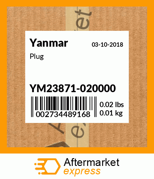 Spare part YM23871-020000 + Plug