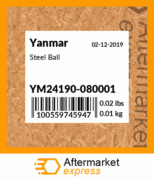 Spare part YM24190-080001 + Steel Ball