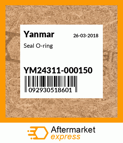 Spare part YM24311-000150 + Seal O-ring