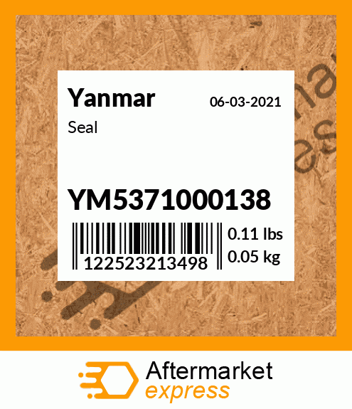 Spare part YM5371000138 + Seal