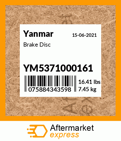 Spare part YM5371000161 + Brake Disc