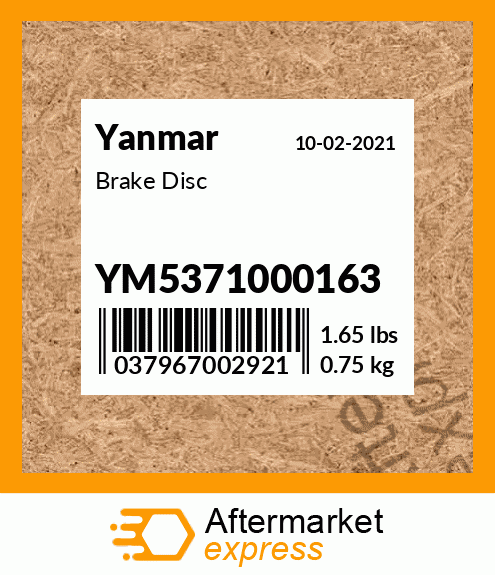 Spare part YM5371000163 + Brake Disc