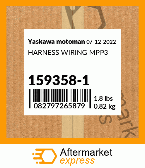 Spare part 159358-1 + HARNESS WIRING MPP3