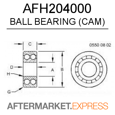 BALL BEARING, (CAM) AFH204000