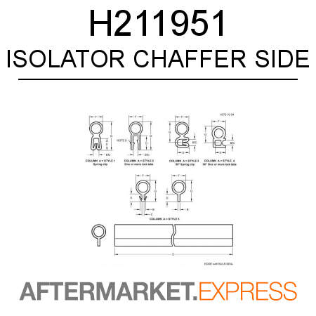H211951 - ISOLATOR, CHAFFER, SIDE