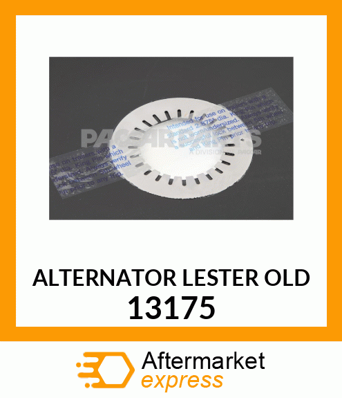 ALTERNATOR LESTER OLD 13175 13175