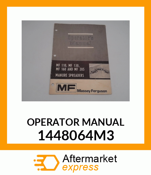 OPERATOR MANUAL 1448064M3