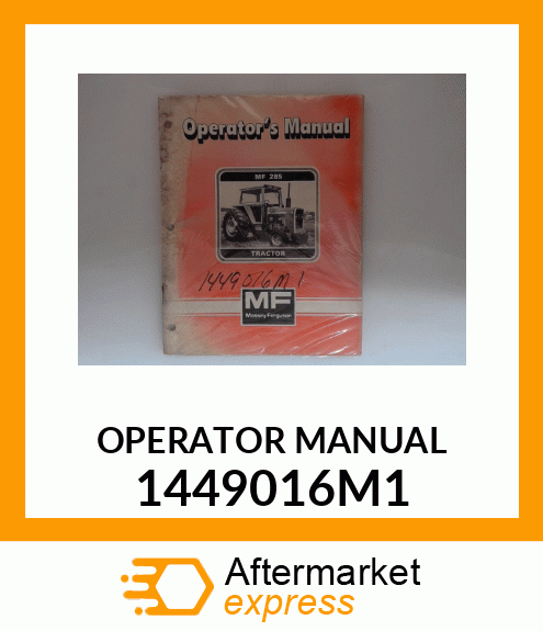 OPERATORMANUAL 1449016M1