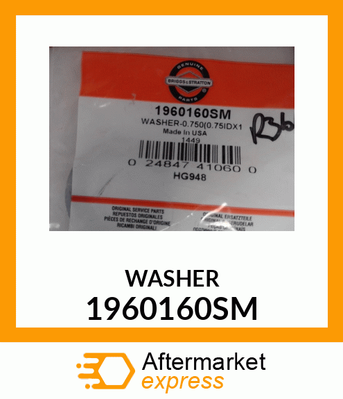 WASHER 1960160SM