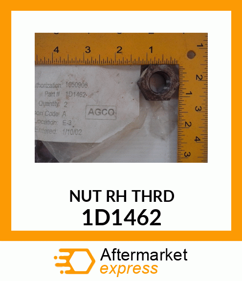 NUT RH THRD 1D1462