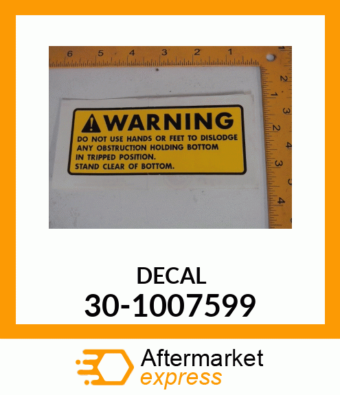 DECAL 30-1007599