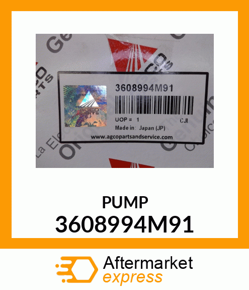 PUMP 3608994M91