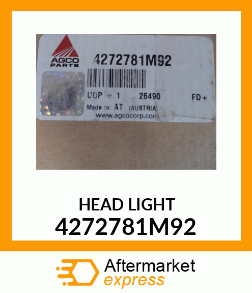 HEADLIGHT 4272781M92