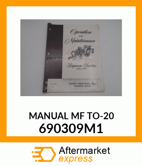 MANUAL MF TO-20 690309M1