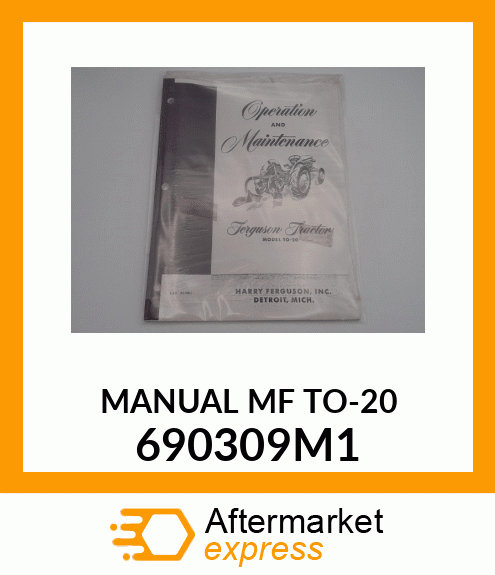 MANUAL MF TO-20 690309M1