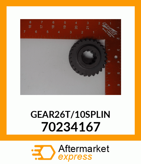 GEAR26T/10SPLIN 70234167