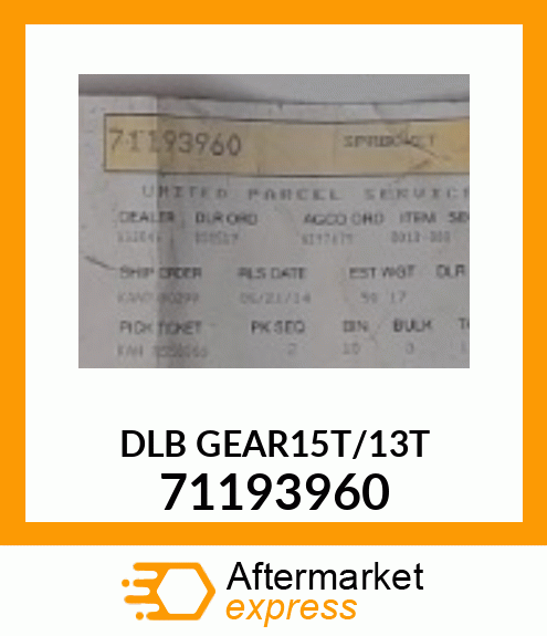 DLBGEAR15T/13T 71193960