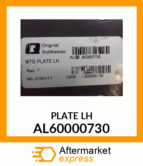 PLATE LH AL60000730