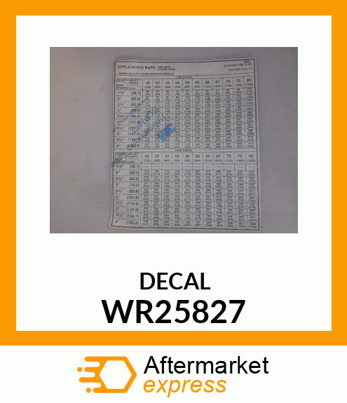 DECAL WR25827