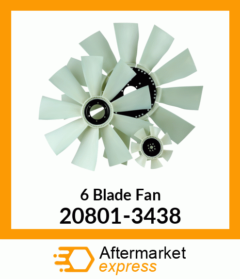 New Aftermarket 6 Blade Fan 20801-3438