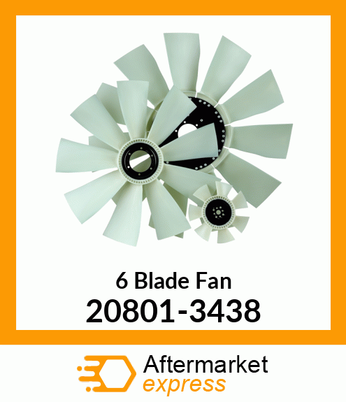 Spare part 20801-3438 + New Aftermarket 6 Blade Fan