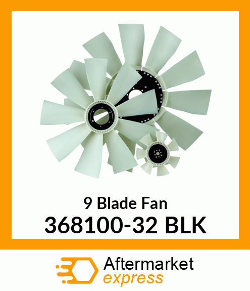 New Aftermarket 9 Blade Fan 368100-32 BLK