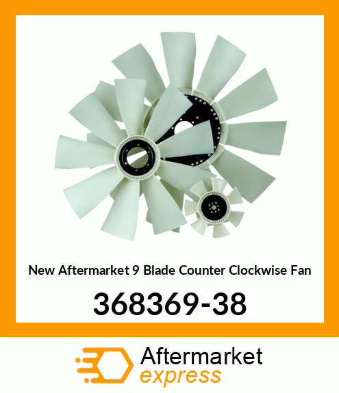 New Aftermarket 9 Blade Counter Clockwise Fan 368369-38