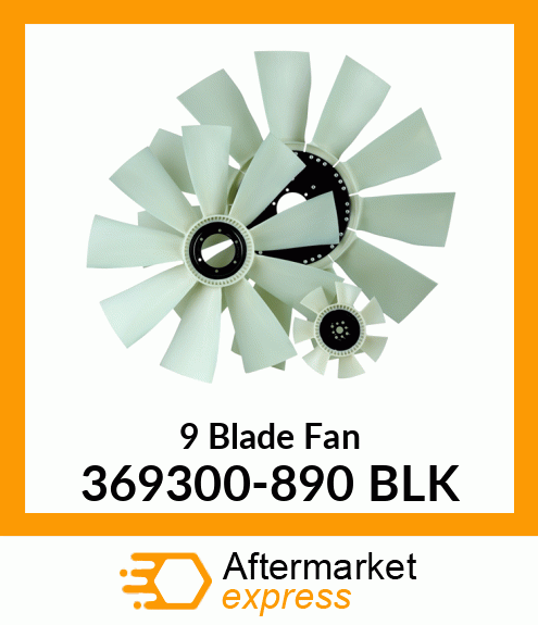 New Aftermarket 9 Blade Fan 369300-890 BLK