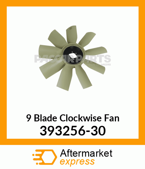 Spare part 393256-30 + New Aftermarket 9 Blade Clockwise Fan