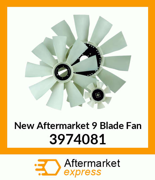 Spare part 3974081 + New Aftermarket 9 Blade Fan