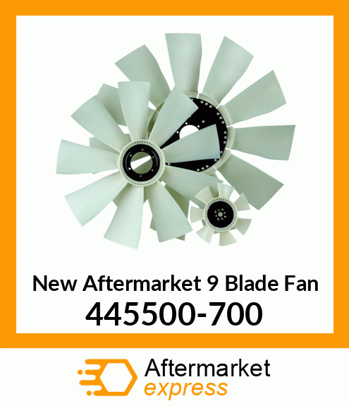 Spare part 445500-700 + New Aftermarket 9 Blade Fan