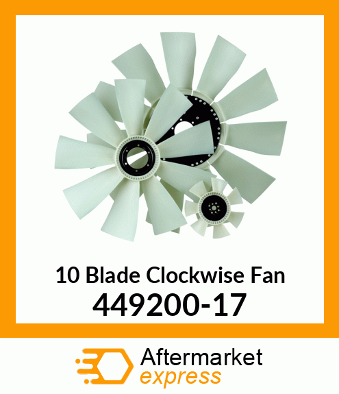 New Aftermarket 10 Blade Clockwise Fan 449200-17