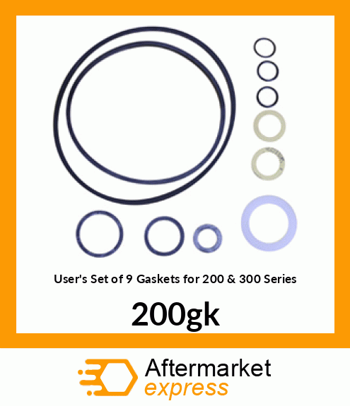 User's Set of 9 Gaskets for 200 & 300 Series 200gk
