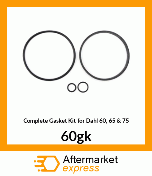 Complete Gasket Kit for Dahl 60, 65 & 75 60-GK