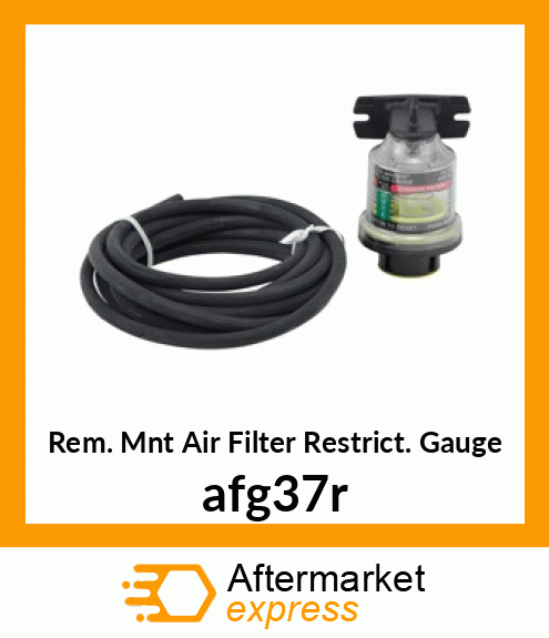 Rem. Mnt Air Filter Restrict. Gauge afg37r