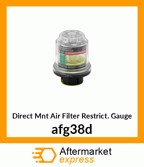 Direct Mnt Air Filter Restrict. Gauge afg38d
