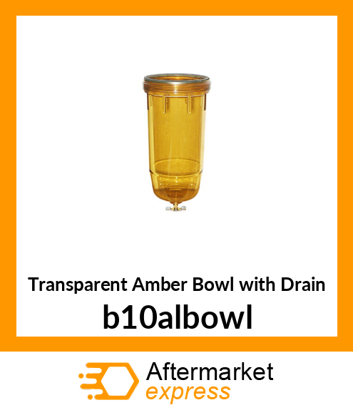 Transparent Amber Bowl with Drain b10albowl