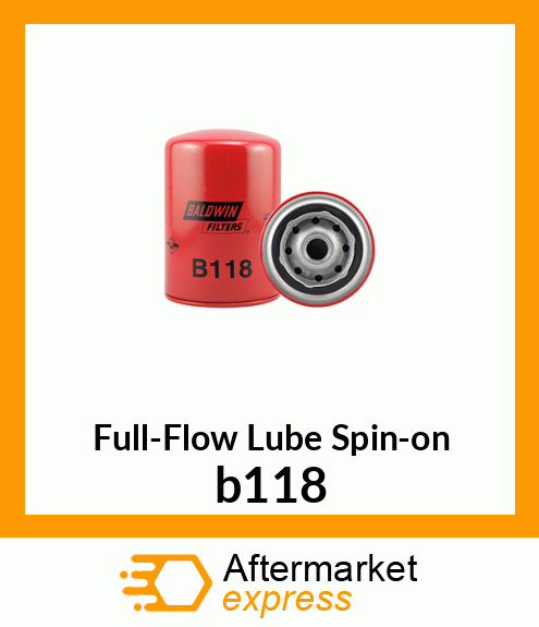Full-Flow Lube Spin-on b118