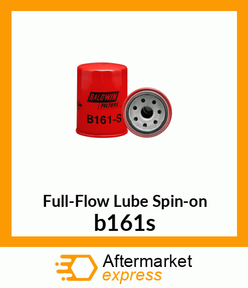 Spare part B161-S + Full-Flow Lube Spin-on