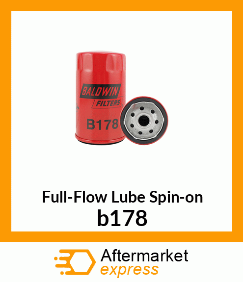 Spare part b178 + Full-Flow Lube Spin-on