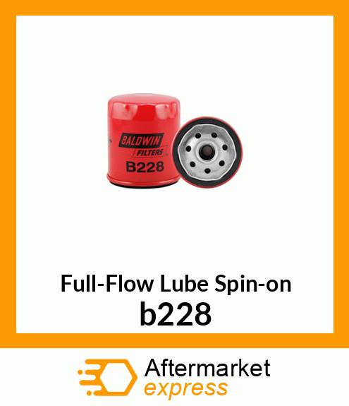 Spare part b228 + Full-Flow Lube Spin-on