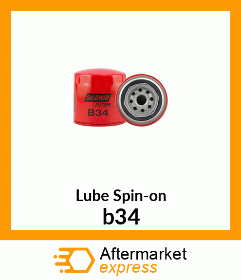 Spare part b34 + Lube Spin-on