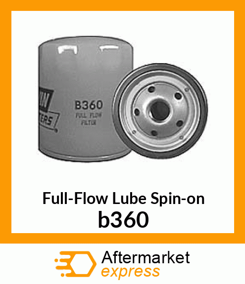 Spare part b360 + Full-Flow Lube Spin-on