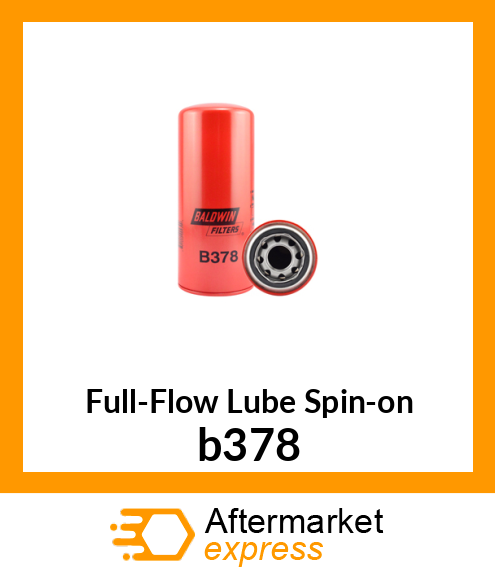 Spare part b378 + Full-Flow Lube Spin-on