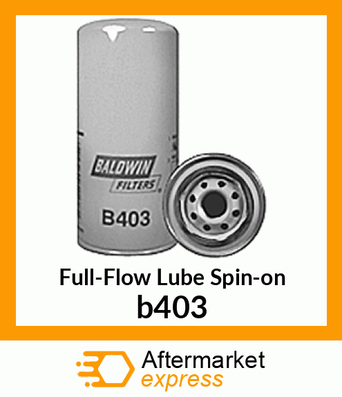 Spare part b403 + Full-Flow Lube Spin-on