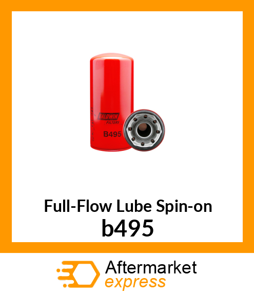 Spare part b495 + Full-Flow Lube Spin-on