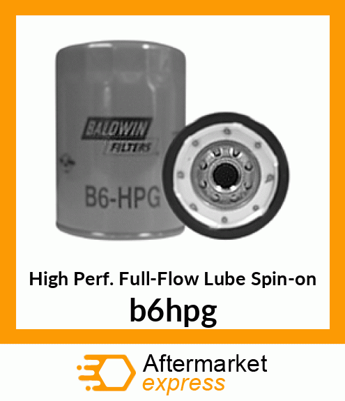 Spare part B6-HPG + High Perf. Full-Flow Lube Spin-on